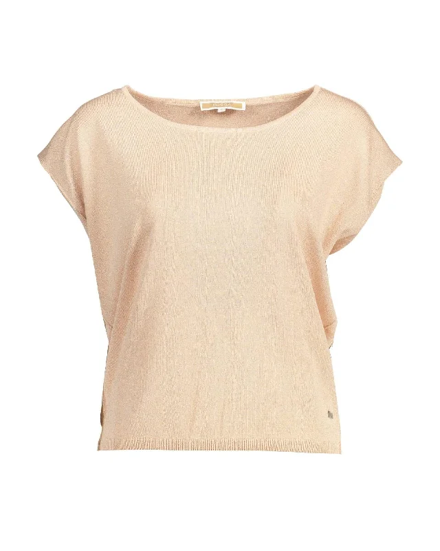 Kocca Knitwear Women's Beige Short Sleeve Pullover Sweater