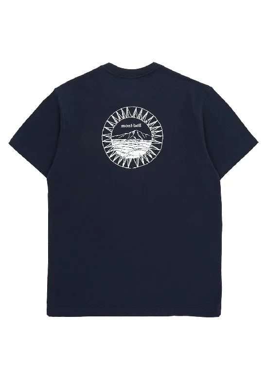 Montbell Pear Skin Cotton Shimayama T-Shirt - Navy