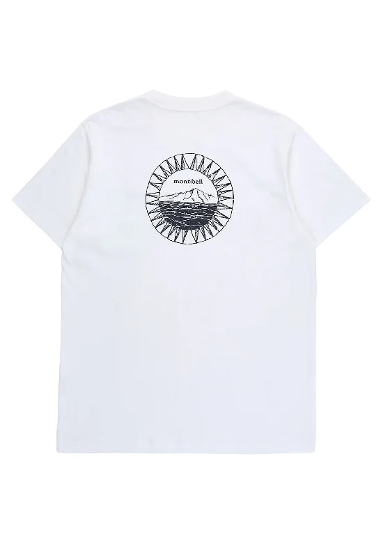 Montbell Pear Skin Cotton Shimayama T-Shirt - White