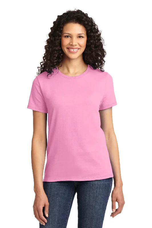 Port & Company Womens Essential Short Sleeve Crewneck T-Shirt - Candy Pink