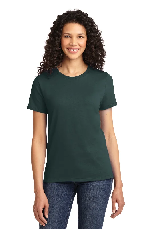 Port & Company Womens Essential Short Sleeve Crewneck T-Shirt - Dark Green - Closeout