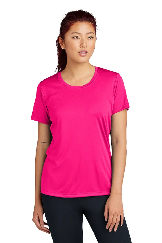 Sport-Tek Womens Competitor Moisture Wicking Short Sleeve Crewneck T-Shirt - Raspberry Pink