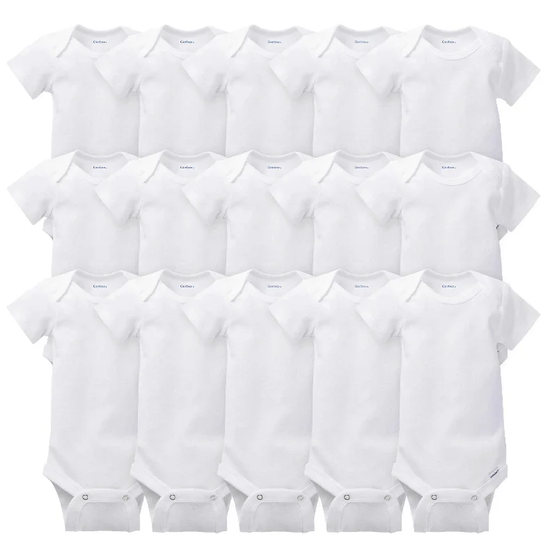 15-Pack White Onesies® Bodysuits Bundle