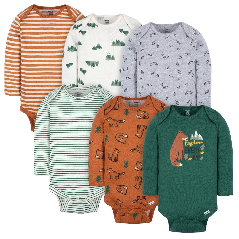 6-Pack Baby Boys Fox Onesies® Bodysuits