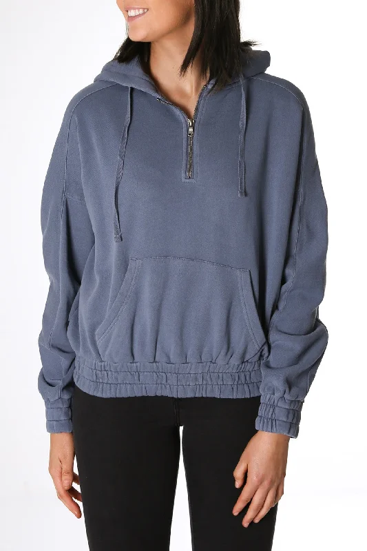 Classic Half Zip Hoody Blue