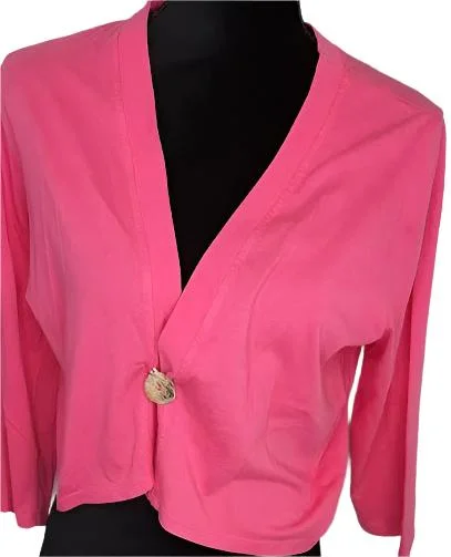 Crop Jacket-Pink-Womens-Kj5436