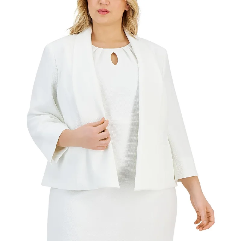 Kasper Womens Plus    Suit Separate Office Wear Open-Front Blazer