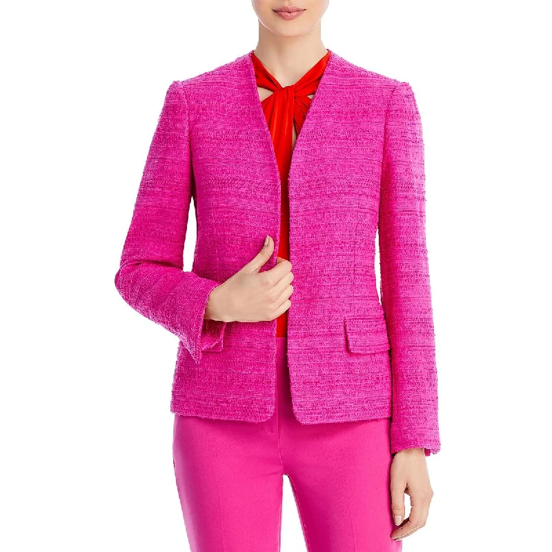 Kobi Halperin Womens Elle Tweed Business Open-Front Blazer