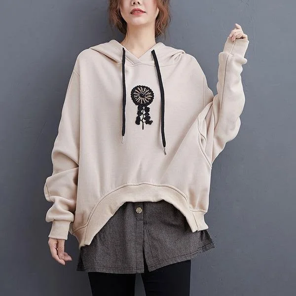 Oversized Women Casual Hooded Sweatshirt  Loose Female Thick Cotton Warm Hoodies