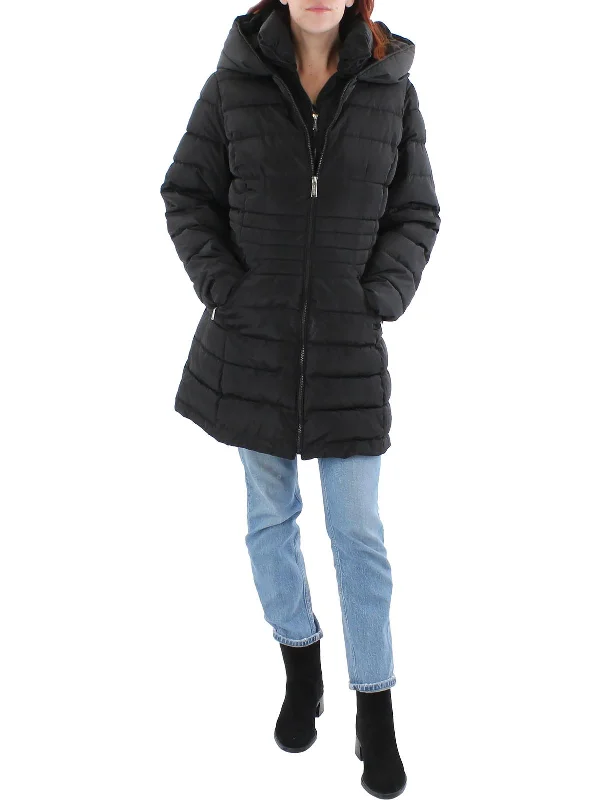 Plus Womens Quilted Cold Weather Long Coat