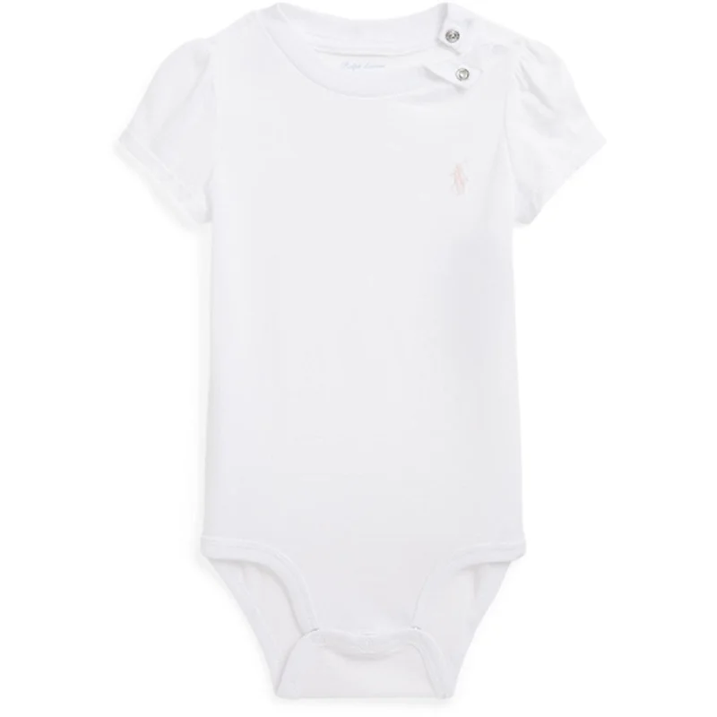 Ralph Lauren Baby Girl Body White/Delicate Pink