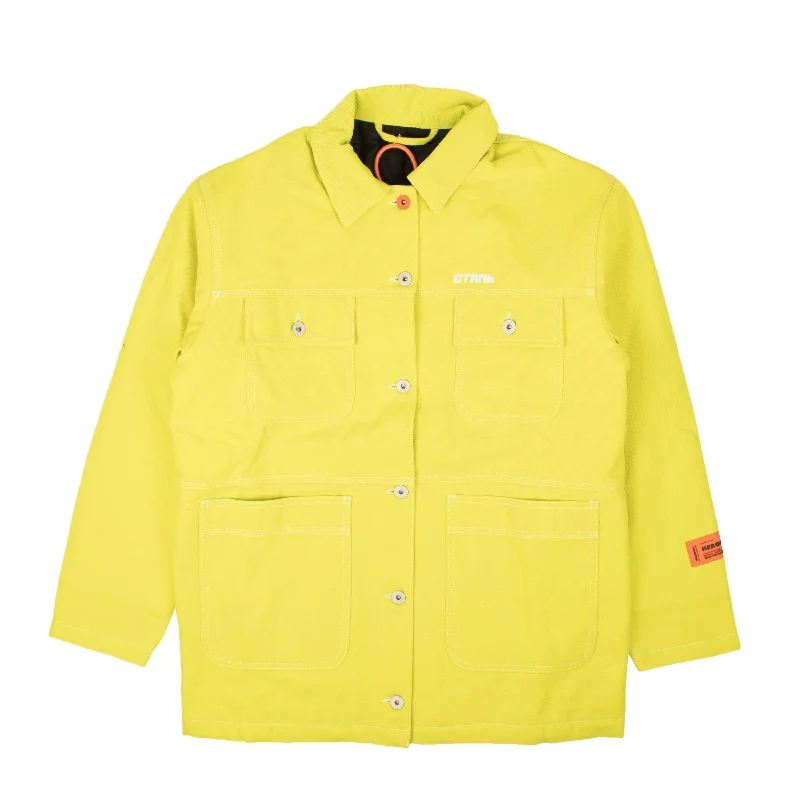 Yellow Canavs Worker Logo Jacket