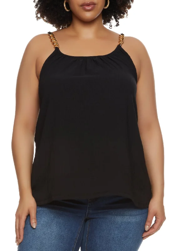 Plus Size Chain Strap Cami