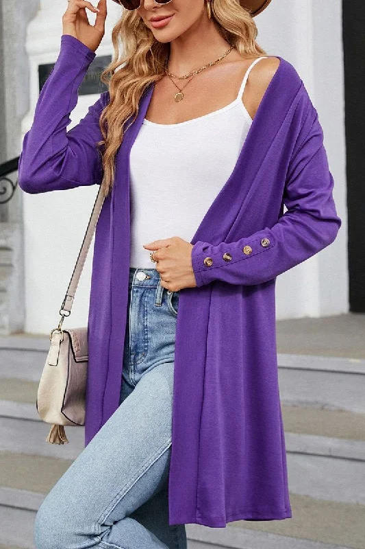 WOMEN SLIM FIT OPEN FRONT CARDIGAN