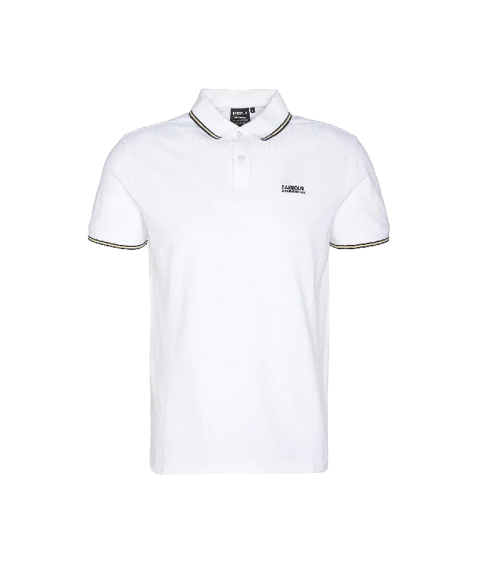 Rider Tipped Short-Sleeved Polo Shirt - White