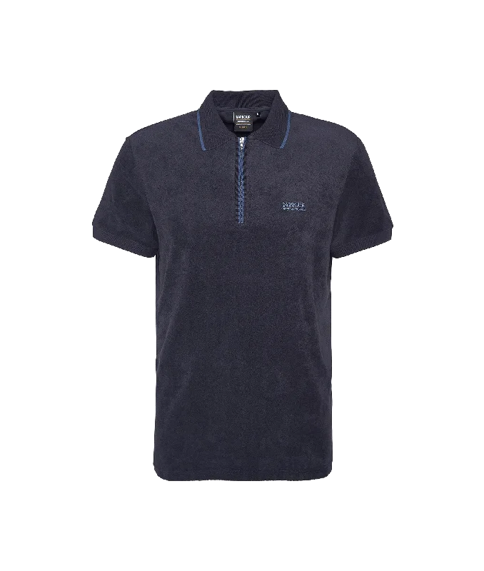 Wilton Terry Short-Sleeved Polo Shirt - Navy