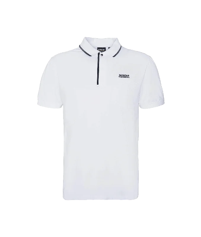 Daytona Tipped Short-Sleeved Polo Shirt - White