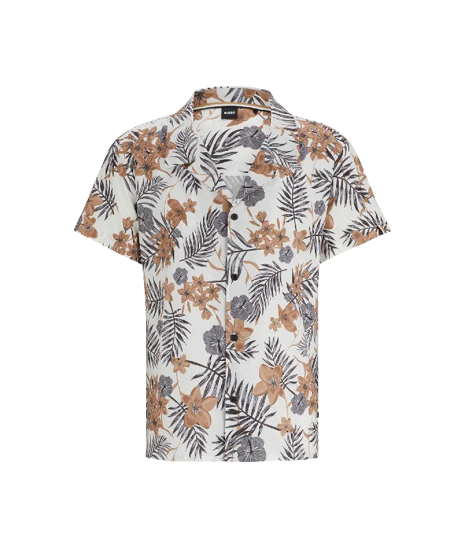 Regular-fit Beach Shirt With Seasonal Print - Multi