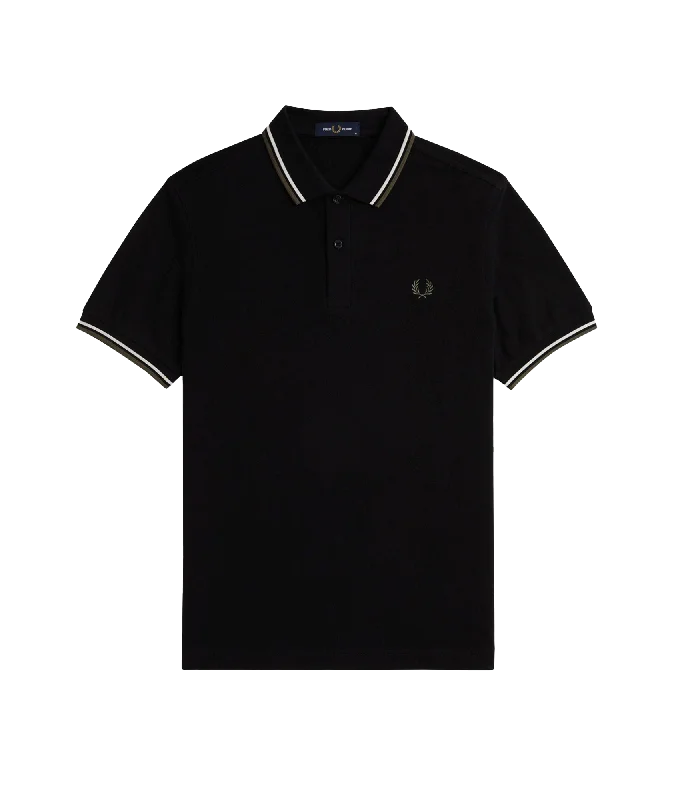 Twin Tipped Polo Shirt - Black