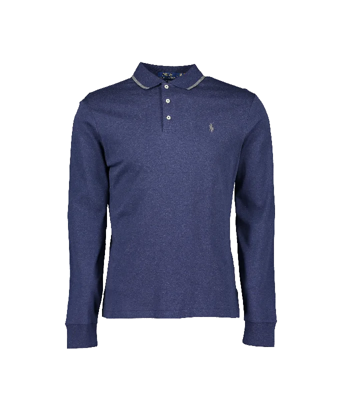 Custom Slim Fit Soft Cotton Polo Shirt - Navy