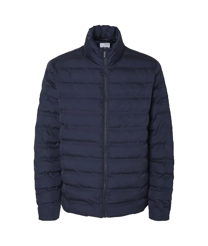 Padded Quilted Jacket - Navy