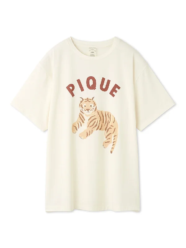 Tiger Pattern Relaxed Fit T-shirt