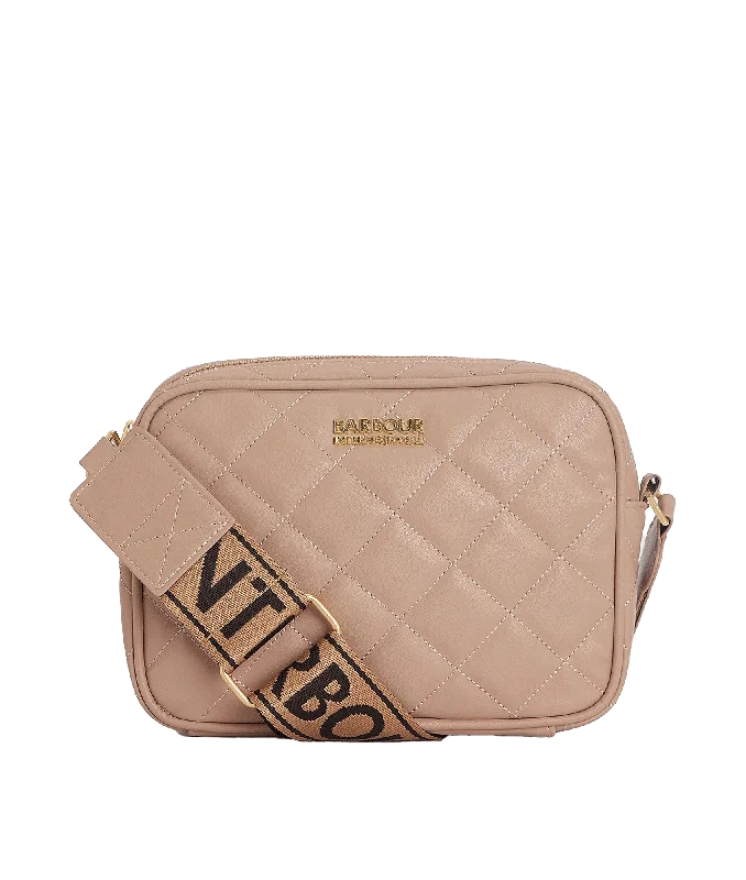 Sloane Quilted Crossbody Bag - Beige