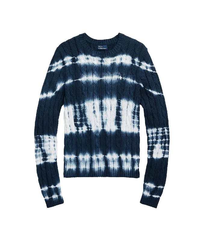 Tie-dye Cable-knit Cotton Sweater - Multi