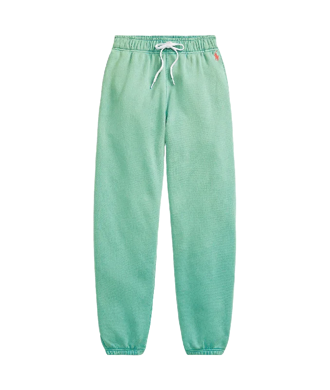 Lightweight Fleece Athletic Sweatpants - Green