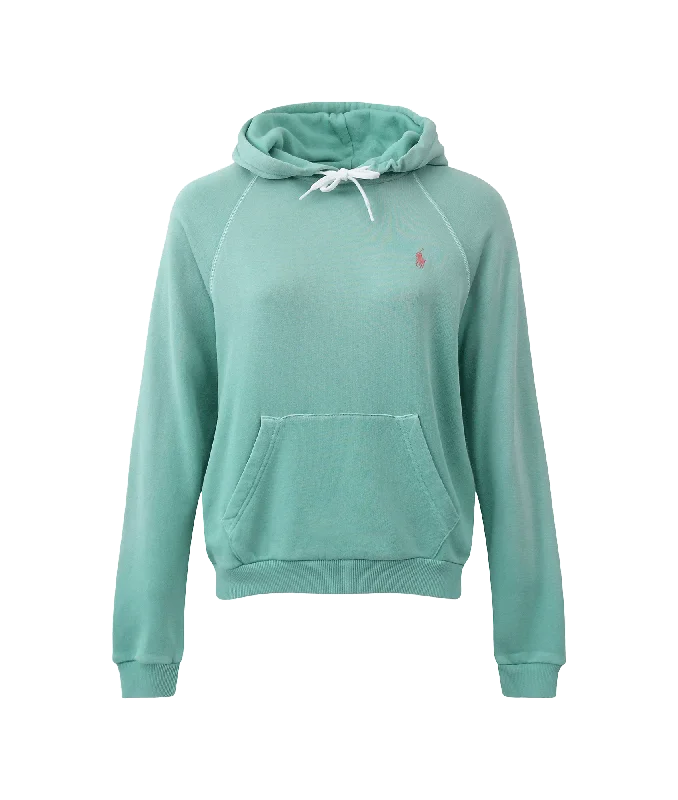 Shrunken Fit Fleece Hoodie - Green