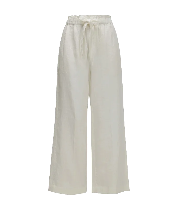 Linen Trousers - White