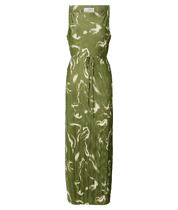 Printed Maxi Dress - Green